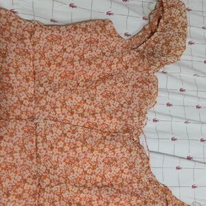 Lush Orange Floral Top